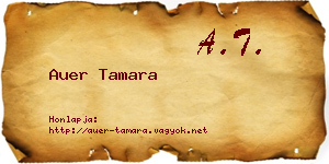 Auer Tamara névjegykártya